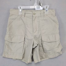 Columbia PFG Men&#39;s 30x6 Cargo Shorts Elastic Waist Khaki Omni-Shade Fish... - $375.62 MXN
