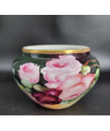 William Guerin Limoges France Rose Vase 5x7" Hand Painted C. 1900s Artist Signed - $273.26