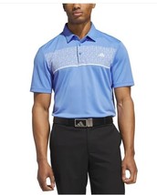 Adidas Mens Polo Blue Shirt Golf Stretch Moisture Wicking Short Sleeves - $44.99