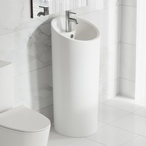 St Tropez One Pc. Pedestal Sink, Glossy White, Swiss Madison Well Made, Ps310 - £515.47 GBP