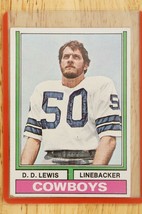An item in the Sports Mem, Cards & Fan Shop category: Vintage FOOTBALL Trading Card 1974 Topps #303 DD LEWIS Dallas Cowboys