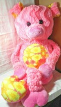 Hugfun Pig Plush Stuffed Animal Stretchy Pink Textured Fur 35&quot; Yellow Ab... - £22.77 GBP