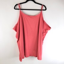 Woman Within Cami Top Sleeveless Cotton Stretch Basic Salmon Pink 5X 38/40 - £11.32 GBP
