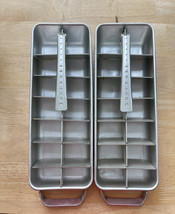 2 Vintage Frigidaire Quickube Ice Cube Trays Aluminum Metal Quick Release Handle - $19.59