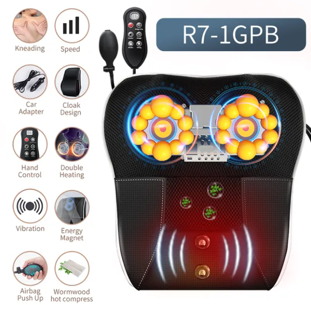 Primary image for Neck & Shoulder Massage Pillow Massager with Rotating Heat Vibration + Controls