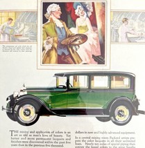 Packard 1928 Green Sedan Touring Advertisement Automobilia Lithograph HM1C - $39.99