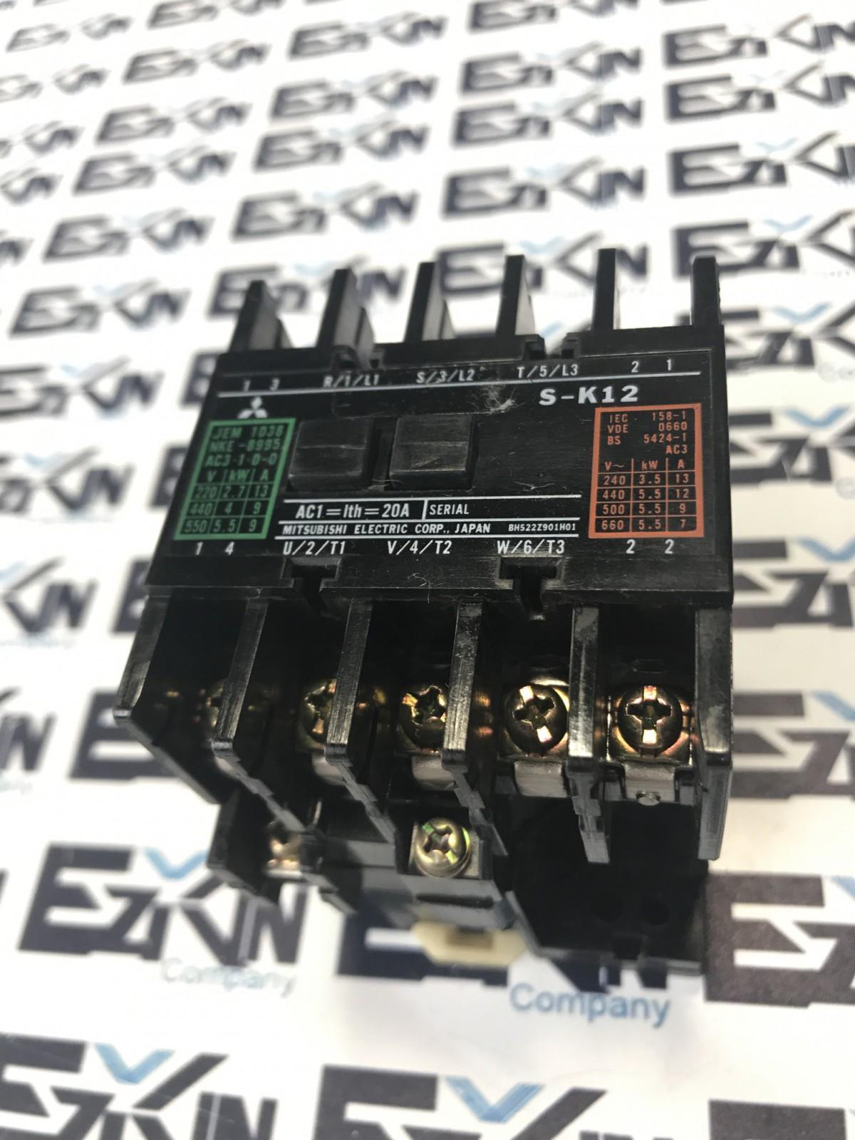 Mitsubishi Electric S-K12 Magnetic Contactor 20A 600V 120V Coil  - $22.50
