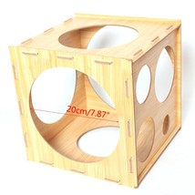 9 Holes Balloon Sizer Box Wood Square Balloon Measurement Tool for Arch Kit - £34.57 GBP