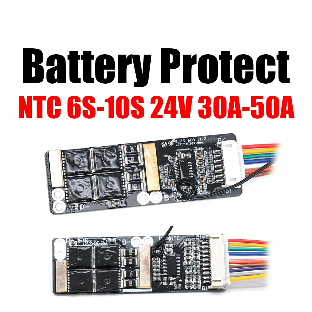 NTC 6S 7S 10S 24V 30A 40A 50A 18650 Li-ion Lithium Battery Protecti 25.2V 29.4V  - £46.98 GBP