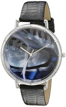 NWOT Whimsical Watches Women&#39;s T0840026 Ice Skating Lover Black Leather ... - £20.26 GBP