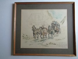 Paul Geygan Etching Signed &amp; Numbered Hand Tinted Rare Westward Ho 247/375 - £10.62 GBP