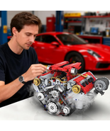 3168 Pcs Visible V8 Internal Combustion Ohc Engine Motor Working Model D... - $277.15