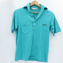 Vintage The Nautilus Man Polo Shirt Teal Size Small Short Sleeve Made in... - £20.64 GBP