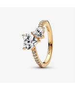 Double Heart Sparkling Ring,Fits Pandora charms - $28.70 CAD