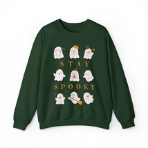 STAY SPOOKY Ghosts HALLOWEEN Crewneck Sweatshirt | Costume Party | Autum... - £31.97 GBP