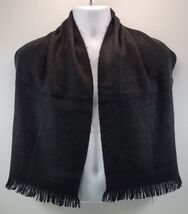 L) Women Black Fringed Winter Scarf 50&quot; x 13&quot; - $8.35 CAD