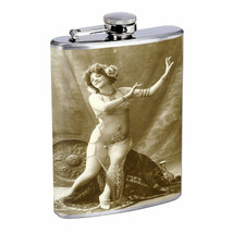 Vintage Gypsy Woman D10 Flask 8oz Stainless Steel Hip Drinking Whiskey - $14.80