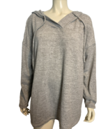 T by Talbots Lounge Gray Hooded Long Sleeve Top Size 3X - $33.24