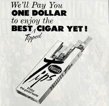Phillies Tips Cigars 1965 Advertisement Tobacco Enjoy The Good Taste DWII10 - €25,92 EUR