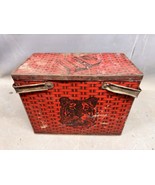 Vintage Tiger Chewing Tobacco Tin Can Basket Weave Lunch Box Pail Bright... - €33,97 EUR