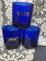 Set Of 3 Harveys Bristol Cream Cobalt Blue Gold Shaving Mugs 1 Unmarked - £9.30 GBP
