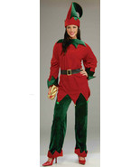 DELUXE ADULT UNISEX SANTA&#39;S HELPER ELF CHRISTMAS HOLIDAY COSTUME X-LARGE... - $58.88