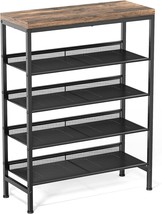 Pisrb4 Pipishell 5-Tier Shoe Rack, Entryway Shoe Storage Organizer With - $74.94