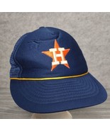 Vintage MLB Houston Astros Mesh Foam Rope Snapback Truckers Hat AJD ~ Rare - £24.73 GBP