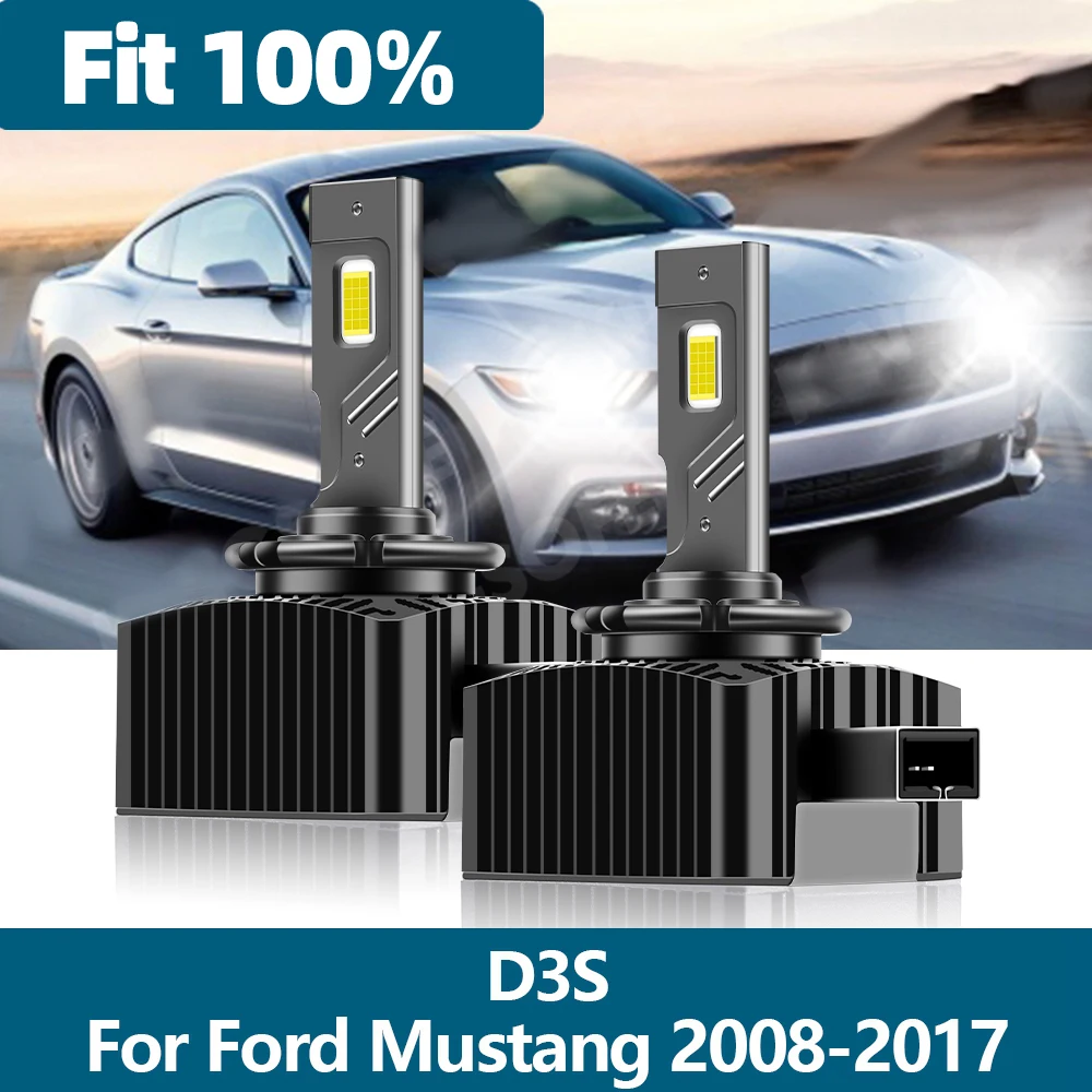 2Pcs D3S Led Headlight 40000LM 6000K Xenon Car Light For Ford Mustang 2008 2009 - £80.29 GBP