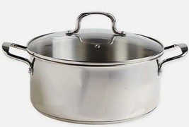 Parini ~ Signature Series ~ Round ~ 4.0 Qt Dutch Oven w/Lid ~ Stainless Steel - £35.49 GBP