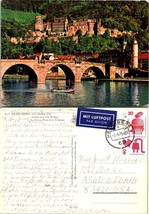 Germany Baden-Württemberg Old Heidelberg Castle Bridge Boat Posted VTG Postcard - £7.49 GBP