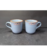 Noritake Stoneware Coffee Mugs Set of 2, Adobe Blue, Southwestern Patter... - $282.73 MXN