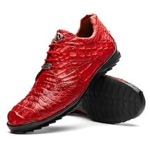 Kratos Red Genuine Caiman Crocodile Fashion Sneaker image 3