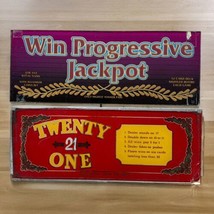 Vintage Lot Of Slot Machine Casino Glass Universal Twenty 21 One Progres... - £46.38 GBP