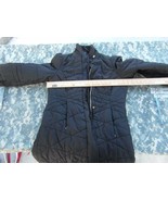 Womens Mossimo Black Poly Filled Long Winter Coat Button &amp; zip Up Front ... - £15.85 GBP