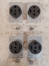 4  Qty Pass &amp; Seymour Legrand Dryer Receptacle  Flush Mounts 3P 4W 3864 ... - $56.85
