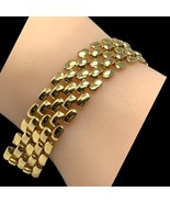 vintage gold tone Bricks Style bracelet Excellent Condition 7” - €21,94 EUR