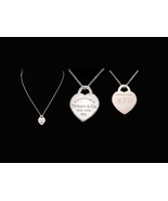 Sterling Tiffany heart necklace - Vintage 925 Sweetheart gift / Return t... - £137.66 GBP