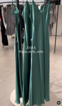Zara Bnwt 2024. Green Sea Midi Slip Dress Satin Straps. 2174/331 - £49.94 GBP