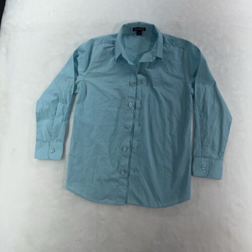 George Size 10 Boy's Blue Long Sleeve Dress Shirt  Discolored Sleeve - £4.73 GBP