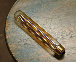 Tubular Light Bulb, Smoked Amber Glass, Vintage Edison Style Repro. 30 Watt - £4.86 GBP
