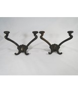 2 Cast Iron Victorian Wall Mount Vintage Coat Rack Hooks Holder UNIQUE C... - £24.90 GBP