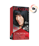 6x Packs Revlon Natural Blue Black Permanent Colorsilk Beautiful Hair Dy... - $53.72 CAD