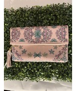 Max Studio Pink Clutch Stop Bag Chain Strap Tassel Flowers - €14,67 EUR