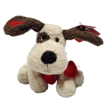 Vintage Russ Dog Randy Luv Pets Hearts Brown Beige Puppy 5&quot; Plush Toy Pe... - $29.69
