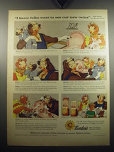 1957 Borden's Milk Ad - I know folks want to see our new twins said Elsie - $18.49