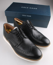 Cole Haan Oxford Da Uomo 10.5 13 Original Grand SHWNG - Nero / Bianco NIB - £86.88 GBP