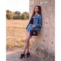 The Infanta Black Spike Leather Ankle Strap Women Sandal image 15
