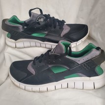 Nike Huarache Free Run Black Green Gray Running Shoes Size 11 510801-031 - £39.32 GBP