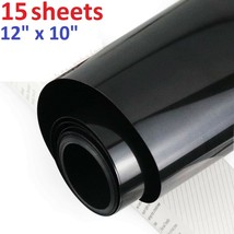 15 Black HTV Iron On Heat Transfer Vinyl Sheets Bundle 10x12 for T-Shirt... - $15.89